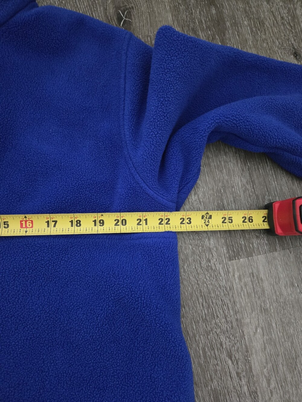 Vintage L.L Bean Snap Packet Blue Fleece Pullover Large Retro Winter Hiking - Picture 12 of 12